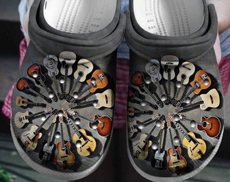 Guitar Lover Clog Shoes - Monsterry