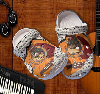 Guitarist Music Lyrics Clog Shoes Gift Men Women- Guitar Lover 3D Shoes Clog Clogs Gift Birthday - Monsterry