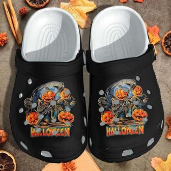 Halloween Black Ghost Pumpkins Crocband Clogs - Monsterry DE