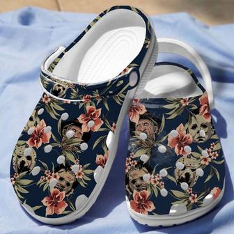Halloween Floral Horror Villains Top Killer Characters Movie Crocband Clogs - Monsterry UK