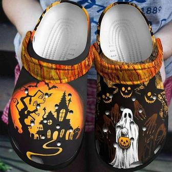 Halloween Ghost Pumpkin Crocband Clogs - Monsterry AU