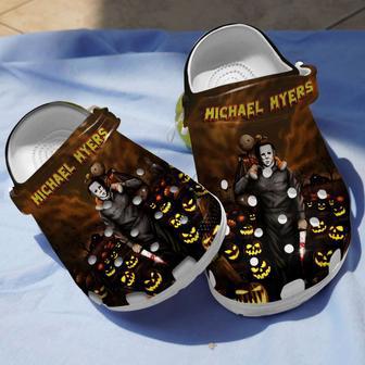 Halloween Michael Myers Pumpkin Crocband Clogs | Favorety AU