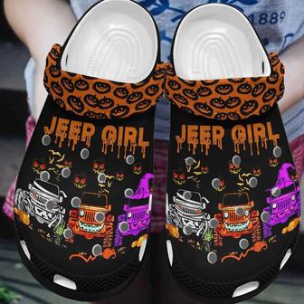 Halloween Pumpkins Jeep Girl Crocband Clog Shoes For Jeep Lover | Favorety