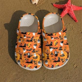Halloween Seamless Pattern Clog Shoes - Monsterry AU