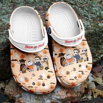Halloween Trick Or Treat Funny Top Killer Characters Horror Movie Crocband Clogs - Monsterry AU
