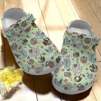 Hanging Sloth Pattern Shoes Crocbland Clog Gift For Birthday - Monsterry CA