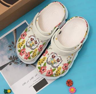Hedgehog Floral Classic Clogs Shoes - Monsterry UK