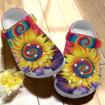 Hippie Cute Sunflower Shoes Crocbland Clogs Gifts For Mother Day - Monsterry CA