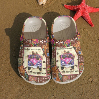 Hippie Dachshund Classic Clogs Shoes - Monsterry