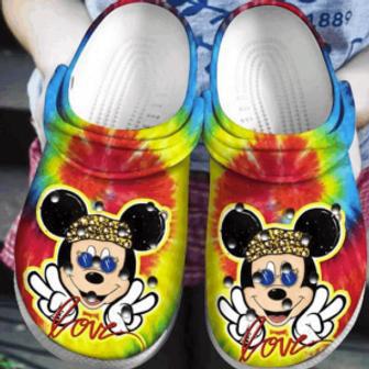 Hippie Mickey Mouse Cartoon Crocs Crocband Shoes Clogs Custom Name For Men Women And Kids | Favorety AU