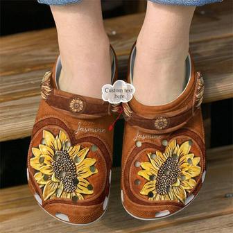 Hippie Personalized Spirit Flower Clog Shoes - Monsterry