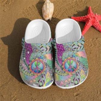 Hippie Shoes Crocs Crocband Clogs Shoes For Men Women - Monsterry DE