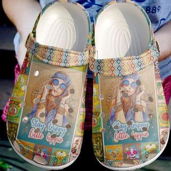 Hippie Stay Trippy Little Classic Clogs Shoes - Monsterry DE