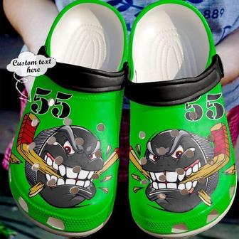 Hockey Personalized Angry Clog Shoes - Monsterry