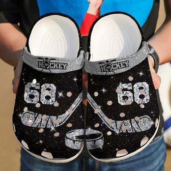 Hockey Personalized Diamond Clog Shoes - Monsterry