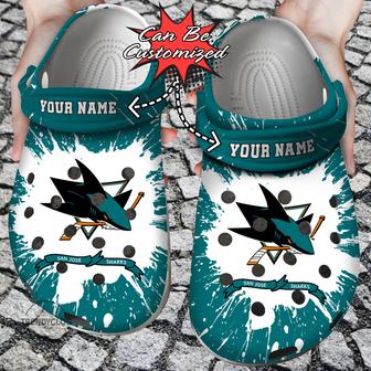 Hockey Personalized Sj Sharks Team Clog Shoes - Monsterry
