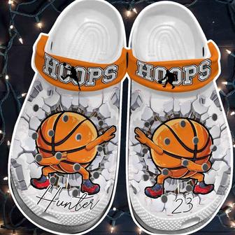 Hoops Basketball Ball Croc Shoes - Basketball Clog Shoes For Men Women - Monsterry