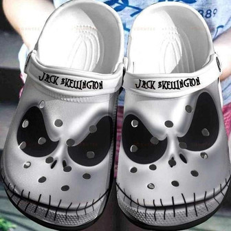 Horror Jack Skellington Face Clogband Clogs Shoes - Monsterry
