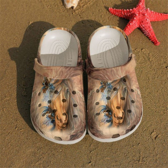 Horse Brown Classic Clogs Shoes - Monsterry