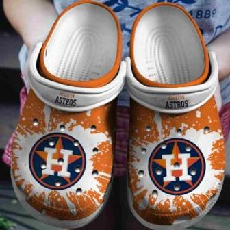 Houston Astros Crocs Crocband Shoes Comfortable Clogs For Men Women | Favorety