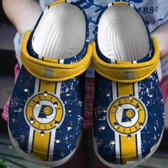 Indiana Pacers Basketball Club Clogs Crocs Comfortable Crocband Shoes For Men Women | Favorety DE