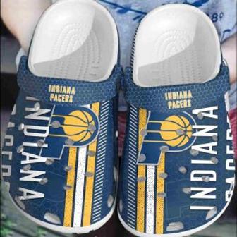 Indiana Pacers Basketball Club Clogs Crocs Comfortable Shoes Crocband For Men Women | Favorety