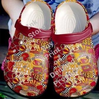 Iowa State Cyclones Basketball Sport Crocs Crocband Shoes Clogs Custom Name For Men Women And Kids | Favorety DE