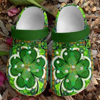 Irish Lucky 4-Leaf Clover Classic Clogs Shoes - Monsterry