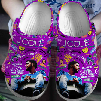 J Cole Rapper Music Crocs Crocband Clogs Shoes - Monsterry
