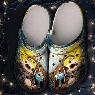 Jack Skellington Clog Clog Shoes - Monsterry