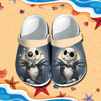 Jack Skellington Crocs Clog Shoes - Monsterry