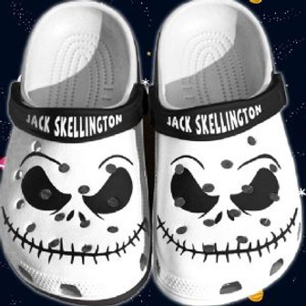 Jack Skellington Crocs Clog Shoes - Monsterry