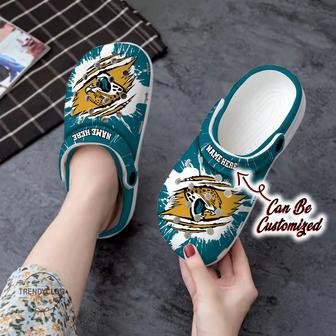 Jaguars Personalized Jjaguars Football Ripped Claw Clog Shoes | Favorety UK