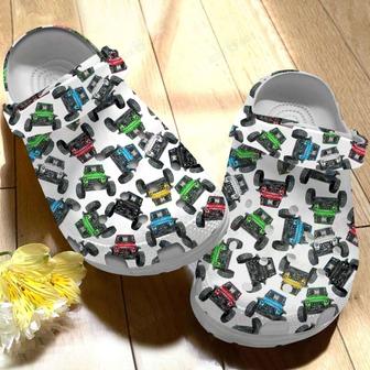 Jeep Art Pattern Crocband Clog Shoes For Jeep Lover - Monsterry