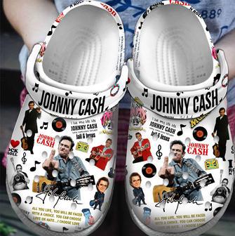 Johnny Cash Music Crocs Crocband Clogs Shoes For Men Women And Kids | Favorety