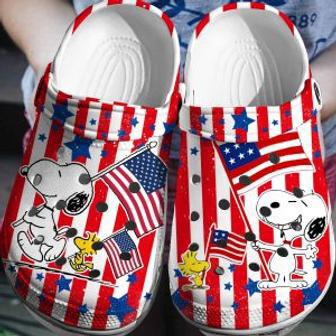 July 4Th Snoopy Crocs 3D Clog Shoes | Favorety