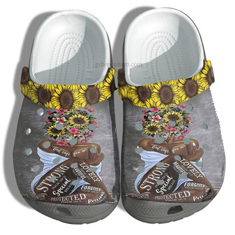 Juneteenth God Say You Are Clog Shoes Gift Daughter- Sunflower Black Queen Shoes Gift Grandaughter - Monsterry