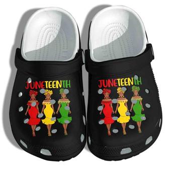 Juneteenth Melanin Custom Shoes Clogs - Black Women Beach Shoes Clogs - Monsterry
