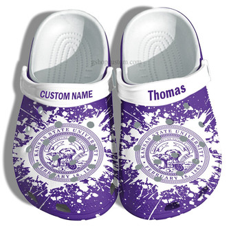 Kansas State University Graduation Gifts Clog Shoes Customize- Admission Gift Shoes - Monsterry