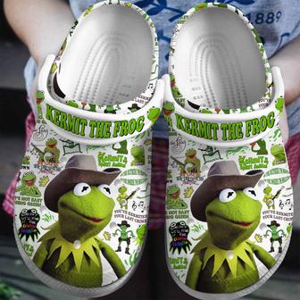 Kermit The Frog Cartoon Crocs Crocband Clogs Shoes - Monsterry UK