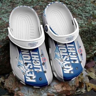 Keystone Light Always Smooth Blue Clogs Shoes - Monsterry AU