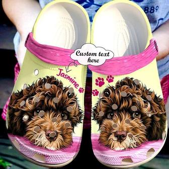 Labradoodle Personalized Fur Baby Classic Clogs Shoes - Monsterry