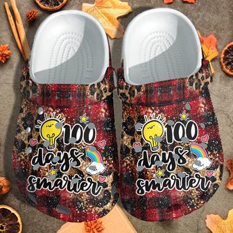Leopard 100 Days Smarter Shoes Crocbland Clog Gift For Teacher Student - Monsterry CA