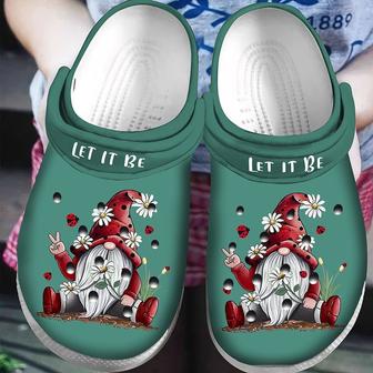 Let It Be Gnome Christmas Classic Clogs Shoes - Monsterry