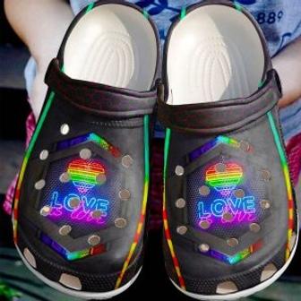 Lgbt Pride Month Clogs Crocs Crocband Custom Name For Men Women And Kids - Monsterry CA