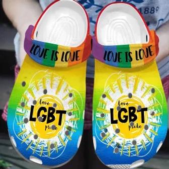 Lgbt Pride Month Clogs Crocs Crocband Shoes Comfortable For Women Men And Kids - Monsterry UK