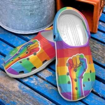 Lgbt Pride Month Crocs Crocband Clogs Shoes Custom Name - Monsterry CA