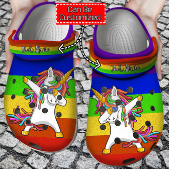 Lgbt Unicorn Rainbow Clog Style Clog - Monsterry