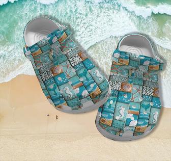 Life Beach Ocean 3D Croc Shoes Gift Grandaughter- Sister Beach Shoes Croc Clogs - Monsterry AU