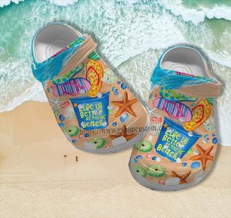 Life Beach Summer Croc Shoes Gift Bestie- Sister Beach Shoes Croc Clogs - Monsterry DE
